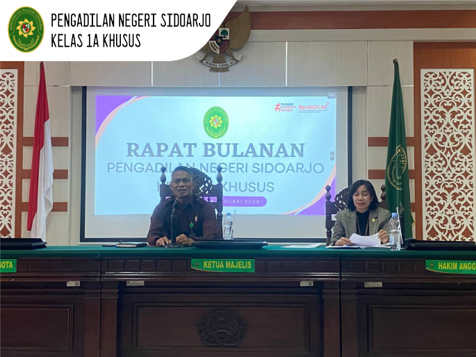 RAPAT BULANAN JANUARI 2024 PENGADILAN NEGERI SIDOARJO